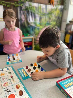 Learning should be fun, so we can nurture life long learners! Picture Word Bingo in the Rainforest anyone? Both challenged and engaged!