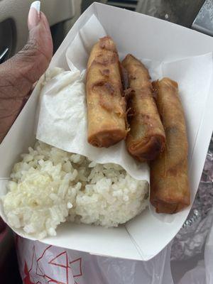 Special lumpia w/garlic rice