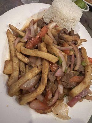 Lomo Saltado  (large portions, good prices, recommended)