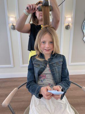 Even little girls love a luxurious day at Drybar!