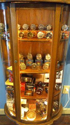 Vintage fishing reel display