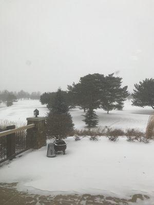 View of the golf course in Feb