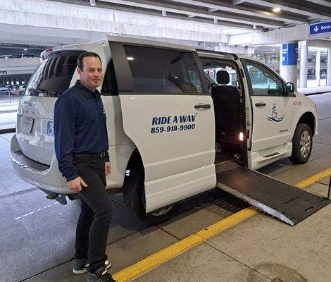 Airport transportation with accessible ramps