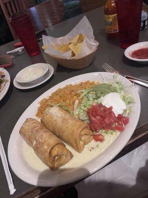 Chicken chimichangas