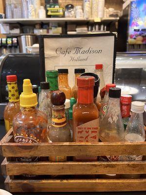 Hot sauce cream caddy