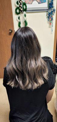 Ash brown balayage