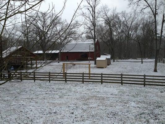 RiverView family farm with some snow