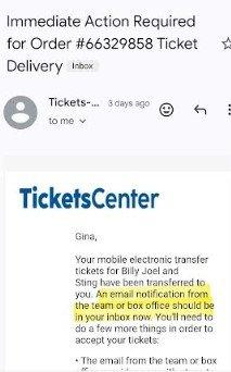 Ticketcenter.com is a SCAM operation