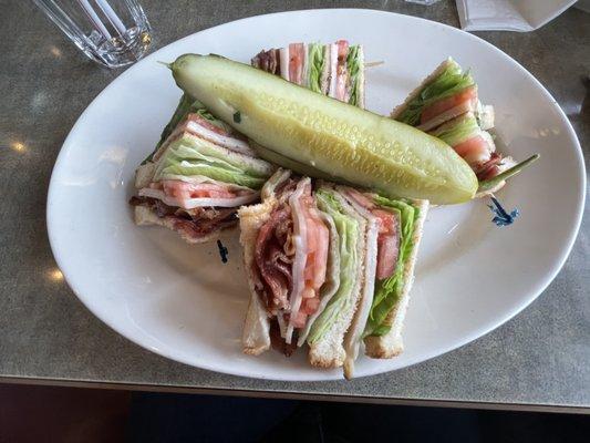 Turkey club sandwich