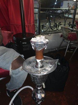 Kathy's special hookah, lemon chicken, lamb chops and the dope ass atmosphere here at Al Layali!!! I love this place!!!!