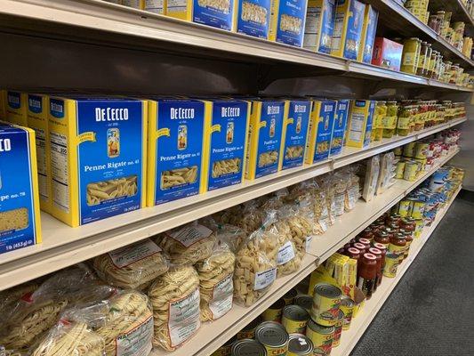 Huge Centro and De Cecco pasta selection