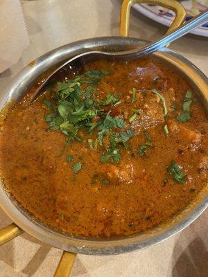 Vindaloo - super spiced, hottest item on the menu