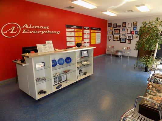 Customer service office at Almost Everything Auto Body Repair & Paint