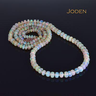 Strand of vibrant opals