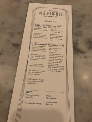 January menu (front view)