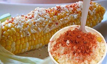 Elotes y esquites exquisitos.