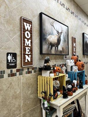 Restroom area decor