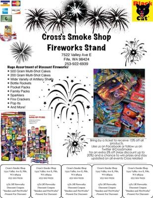 Fireworks stand discount from Cross's kid version