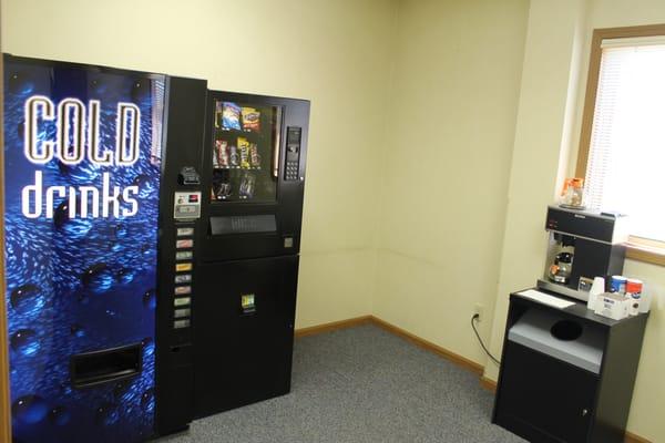 Vending machines on site