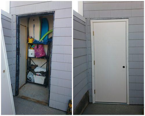 Storage door installation