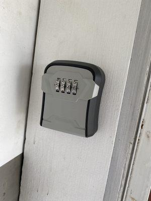 Lock box installed at investment property after residential rekey