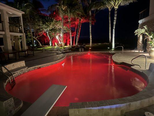 Color changing pool and landscape lighting