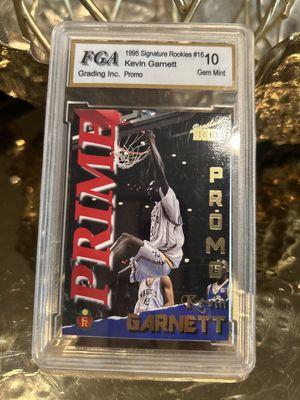 1995 Signature Rookies #16 Kevin Garnett Rookie Card 10 Gem Mint - FGA Grading Inc basketball