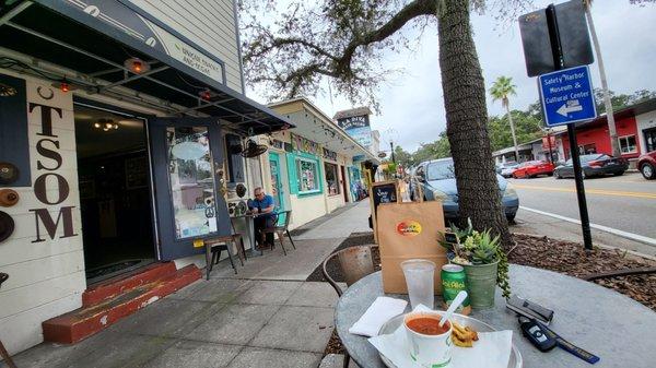 Legit the best Tomato soup I've ever had! Battles my Gispacho... I could eat here every day!!! Perfect staff! A gem, bravo Safety Harbor!