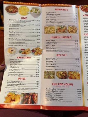 Menu left side