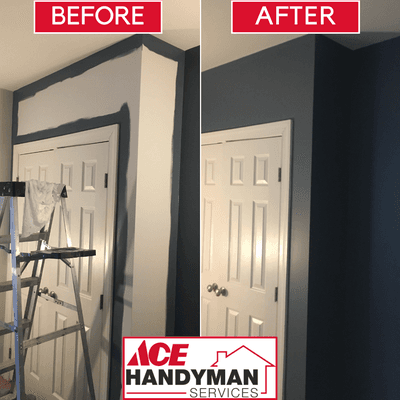 before and after painting in Towson, Maryland.