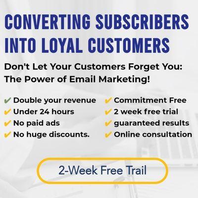 Shamosh Marketing - why choose email marketing - 2 week free trial