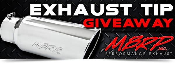 We are giving away a free MBRP exhaust Tip along with a free hat and T-shirt at the end of August! Just sign up for the newsletter follow