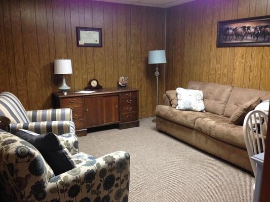 We see clients in our comfortable office at 410 W. 3rd St. McGregor, TX