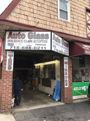 Entrance to the shop, they are on the corner of Union Turn Pike & 39th Avenue.