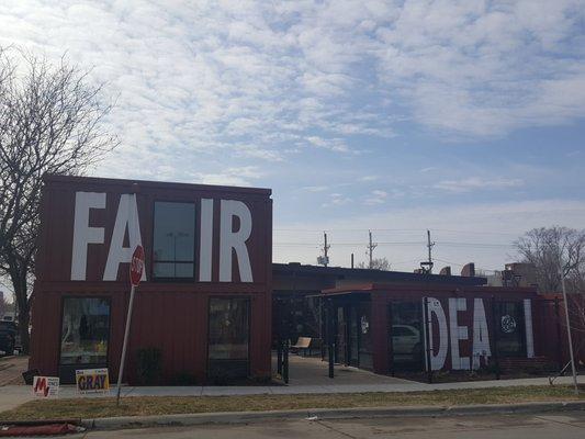 Entrance to the Fair Deal Village MarketPlace. Go in and take a right to It'z Poppin.