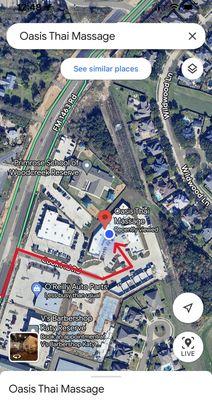 From south FM-1463 make right turn on Cook Field Rd and access to the gray building beside Oreilly Auto part The gray building on the left.