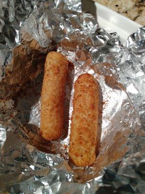 Mozzarella sticks, nothing special, straight frozen and fried.