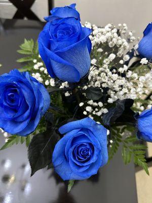 Blue roses.