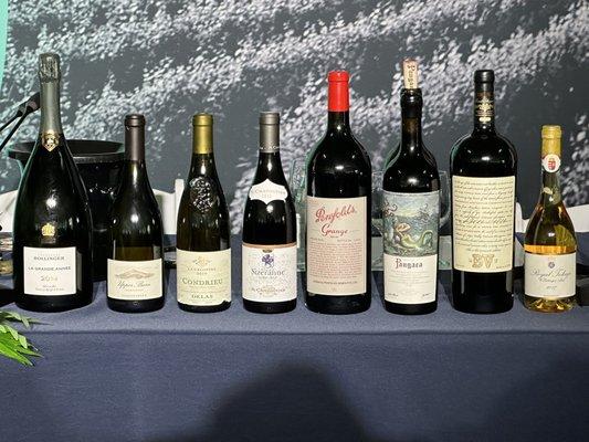 Wines for this mornings tasting. - easily $4000 retail on the table.