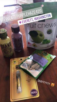 Edibles/drinks, cartridge, pre-rolls.