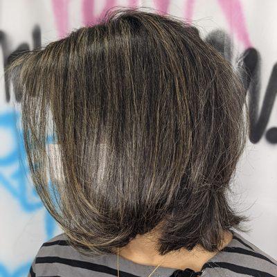 Brand new cut and color correction creating depth and pop with a full head highlight