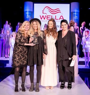 Student Jesi Taking first place in a Wella competition in Boston.