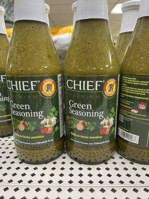 Green seasoning sauce from Trinidad ! Had to try it! $2.99. Update. It's really good! Herbal and not spicy.