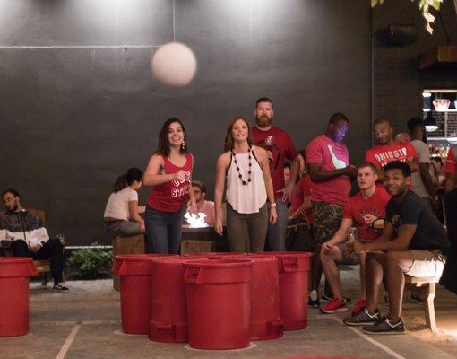 Patio Pong - It's just like beer pong, but wayyyyy bigger.