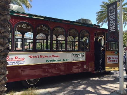 Our fun food & wine Trolley tour operates monthly around Old Town Orange.