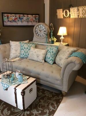 We carry Ashley, Emerald, Best, and Craftmaster Upholstery. Love to work with customers on custom orders.