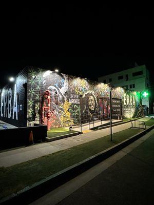 Outside at night at Erba Culver City Weed Dispensary