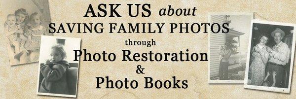 We aren't just a photo printer and film processor!  We can help you with your archival and restoration projects too!!