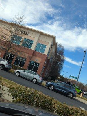 The building is right next door to the Tide cleaners at the corner of Mallard Creek & Arbors Corporate Dr.