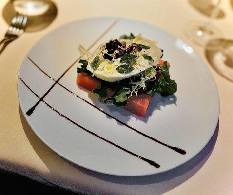 Burrata Salad with watermelon